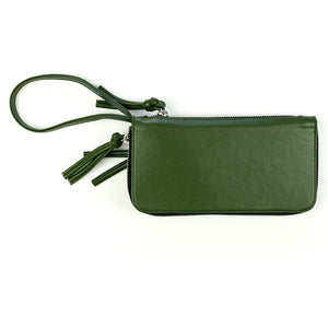 Green Zippered Wallet